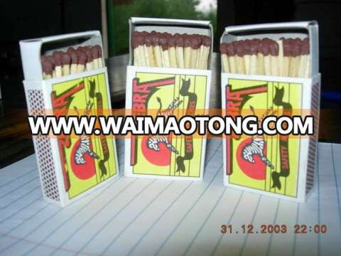 Wooden match sticks in a container